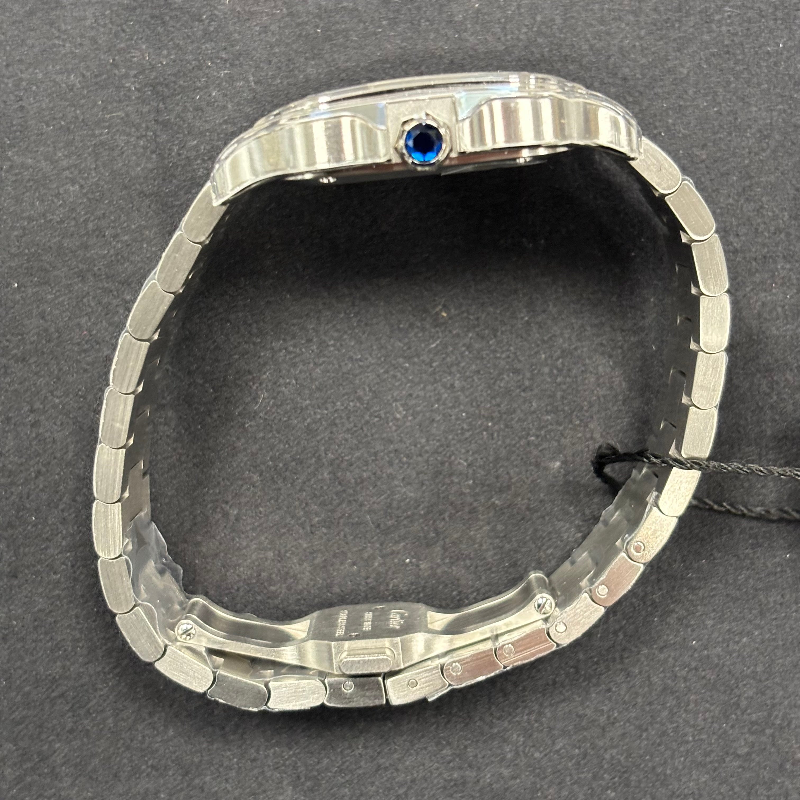 Cartier Santos 35mm Blue Dial Watch Ref# WSSA0063 - Happy Jewelers Fine Jewelry Lifetime Warranty