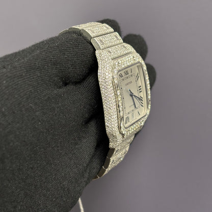 Cartier Santos 40mm Pave Dial Watch Ref# WSSA0030 - Happy Jewelers Fine Jewelry Lifetime Warranty