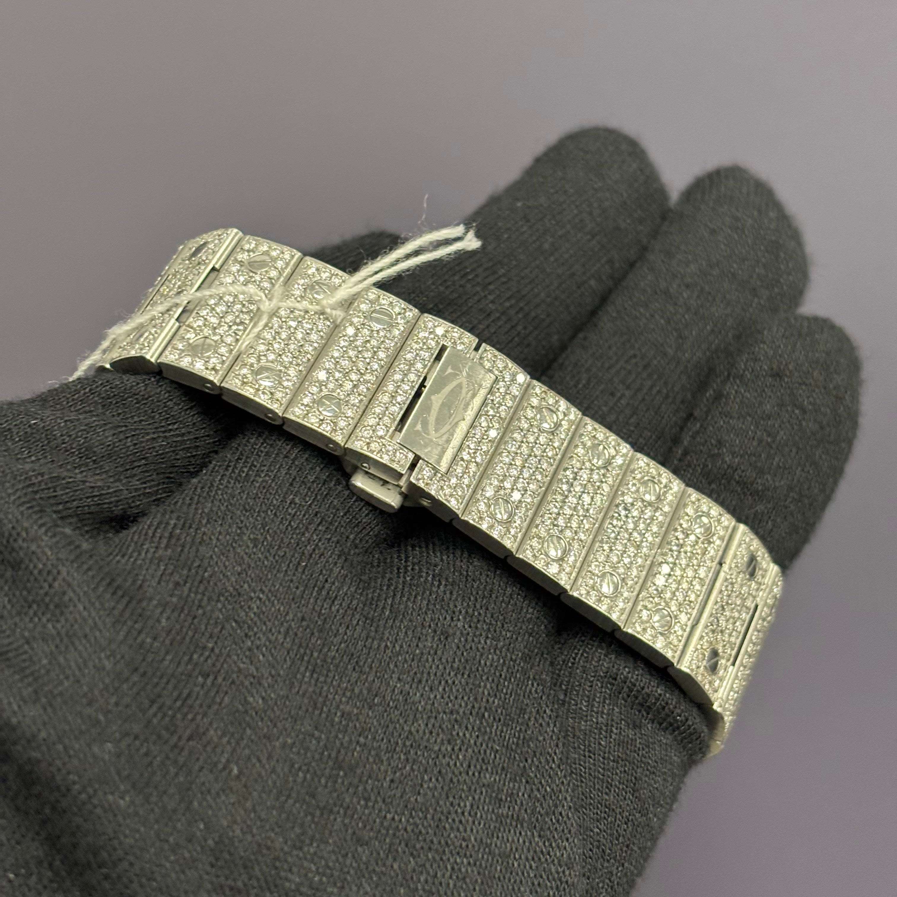 Cartier Santos 40mm Pave Dial Watch Ref# WSSA0030 - Happy Jewelers Fine Jewelry Lifetime Warranty