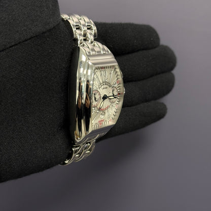Franck Muller Conquistador 40mm White Dial Ref# 8005 CC KING - Happy Jewelers Fine Jewelry Lifetime Warranty