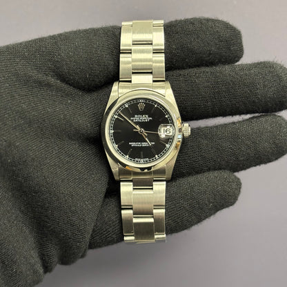 Rolex Datejust 31mm Black Dial Watch Ref# 78240 - Happy Jewelers Fine Jewelry Lifetime Warranty