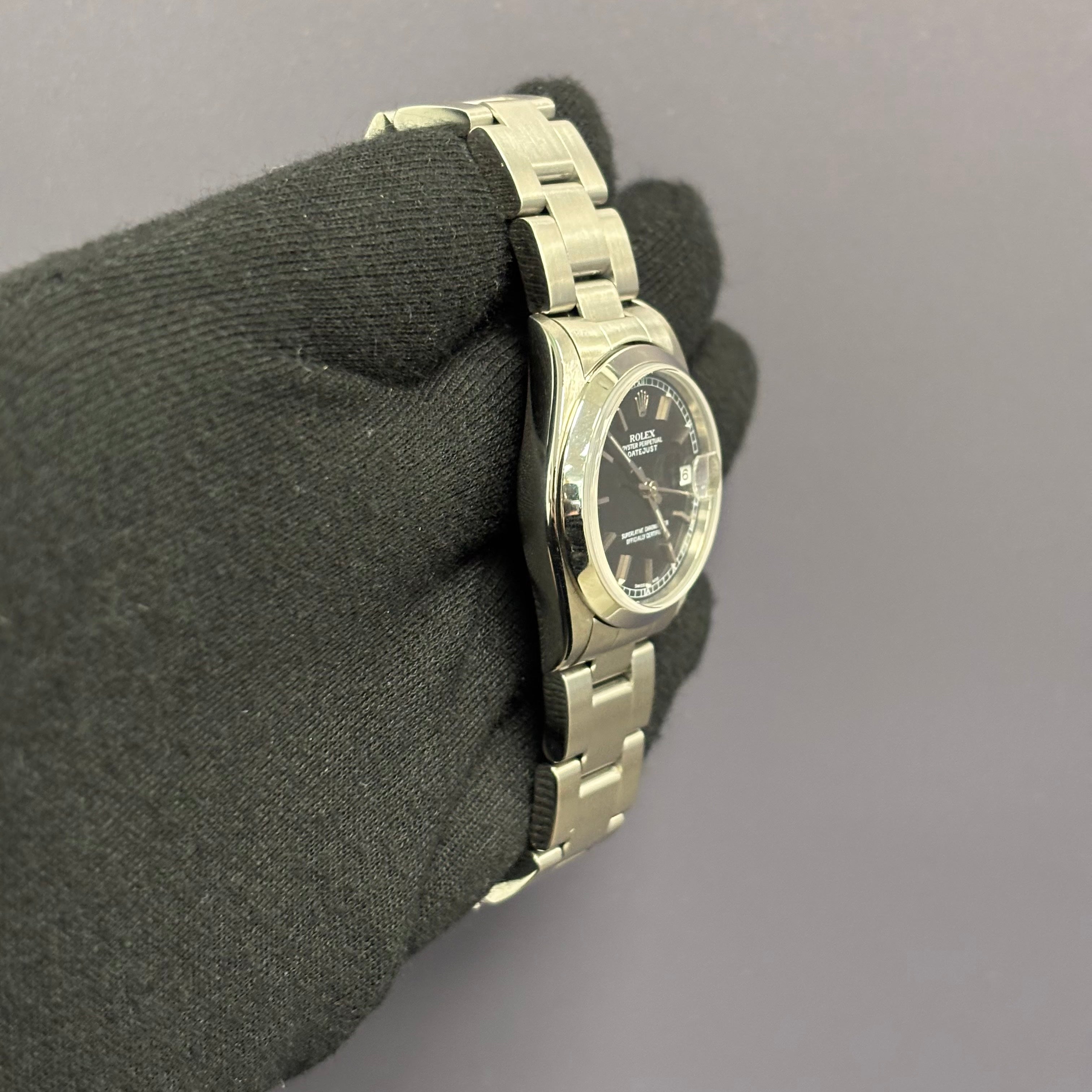 Rolex Datejust 31mm Black Dial Watch Ref# 78240 - Happy Jewelers Fine Jewelry Lifetime Warranty