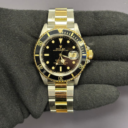 Rolex Submariner 40mm Black Dial Watch Ref# 16613 - Happy Jewelers Fine Jewelry Lifetime Warranty