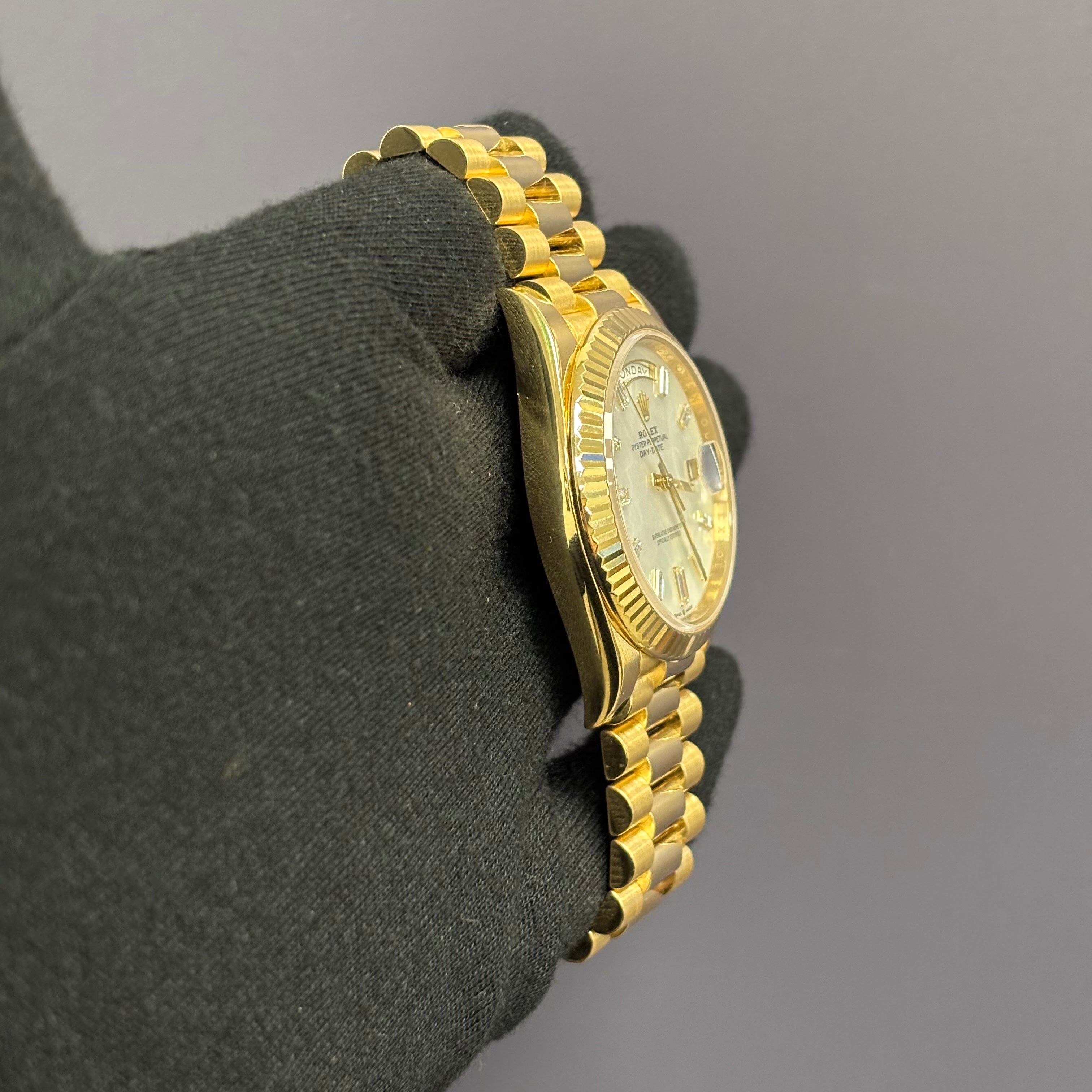 Rolex Day-Date 40mm MOP Dial Watch Ref# 228238 - Happy Jewelers Fine Jewelry Lifetime Warranty