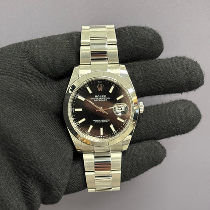 Rolex Datejust 41mm Black Dial Watch Ref# 126300 - Happy Jewelers Fine Jewelry Lifetime Warranty