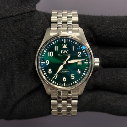 IWC Pilot's 40mm Green Dial Watch Ref# IW328206 - Happy Jewelers Fine Jewelry Lifetime Warranty