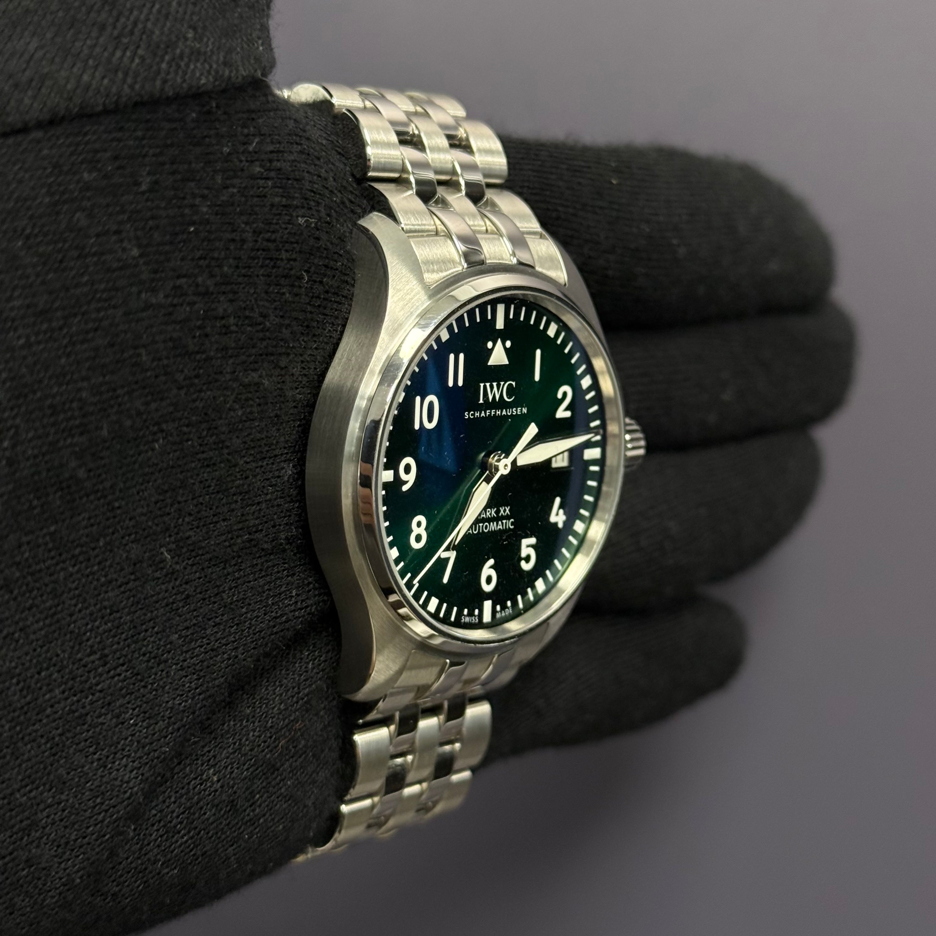 IWC Pilot's 40mm Green Dial Watch Ref# IW328206 - Happy Jewelers Fine Jewelry Lifetime Warranty