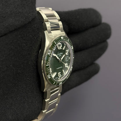 Glashutte Sea Q 39.5mm Green Dial Watch Ref# 1-39-11-13-83-70 - Happy Jewelers Fine Jewelry Lifetime Warranty