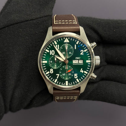 IWC Pilot's 43mm Green Dial Watch Ref# IW378005 - Happy Jewelers Fine Jewelry Lifetime Warranty