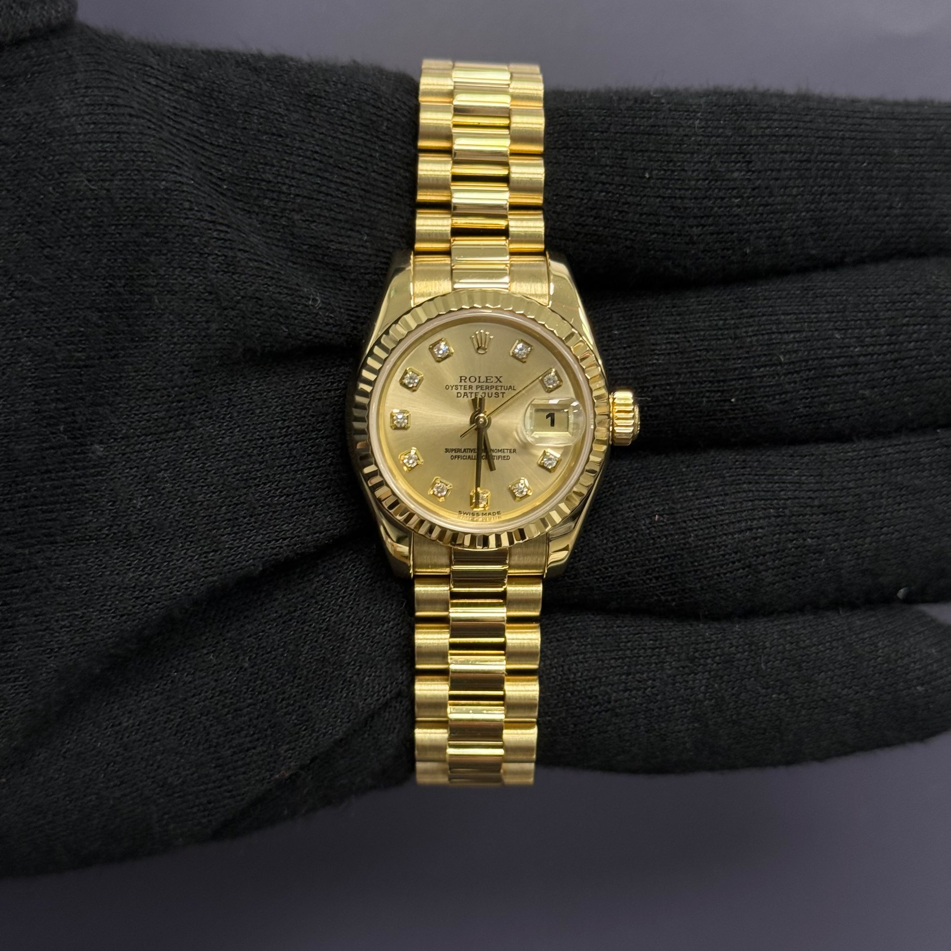 Rolex Datejust 26mm Champagne Dial Watch Ref# 179178 - Happy Jewelers Fine Jewelry Lifetime Warranty