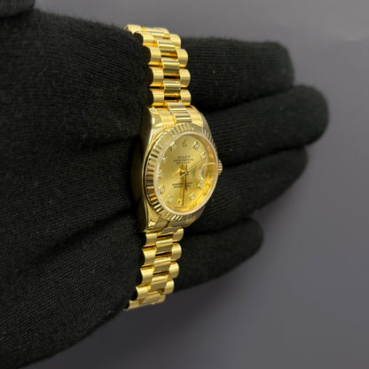 Rolex Datejust 26mm Champagne Dial Watch Ref# 179178 - Happy Jewelers Fine Jewelry Lifetime Warranty