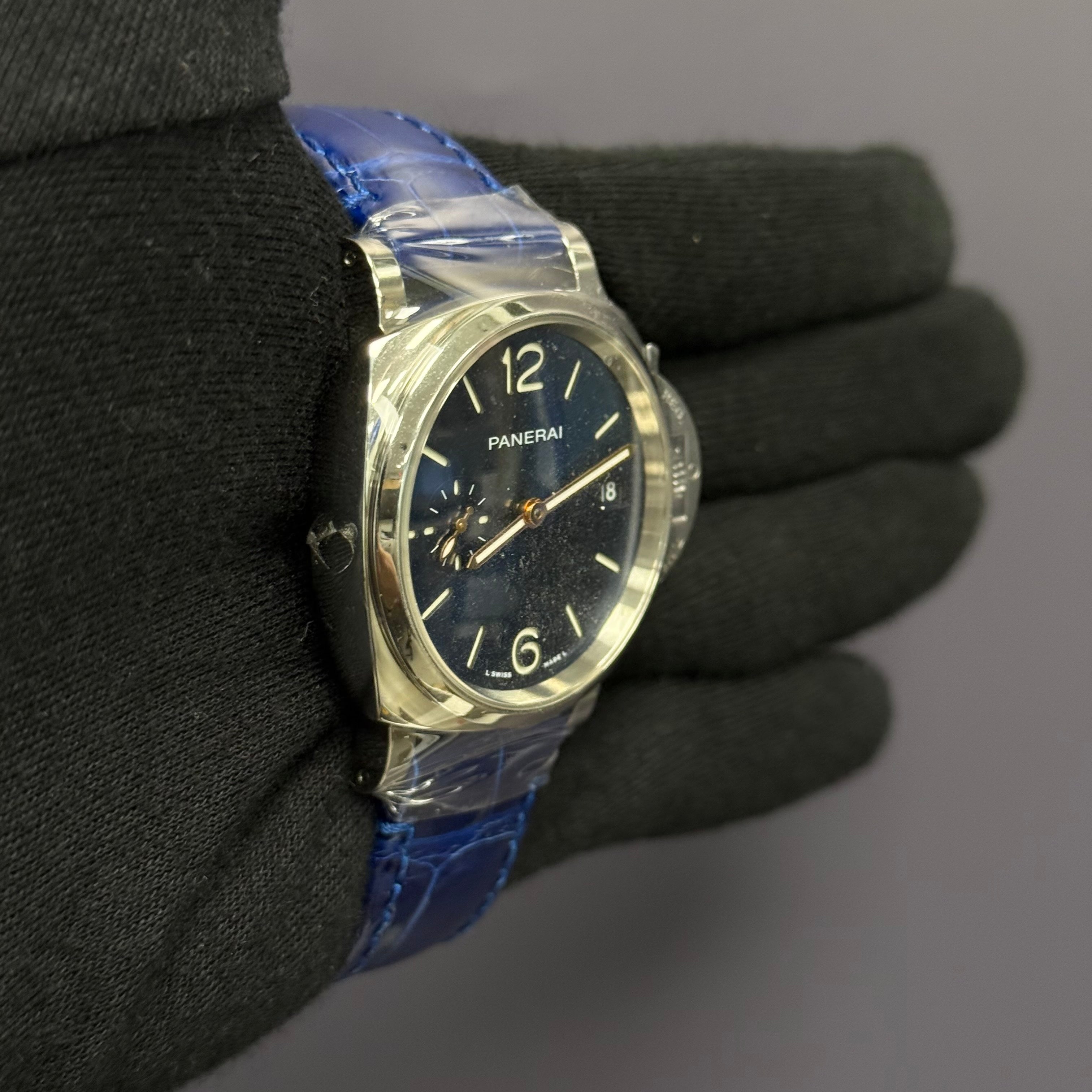 Panerai Luminor 38mm Blue Dial Watch Ref# PAM01273 - Happy Jewelers Fine Jewelry Lifetime Warranty