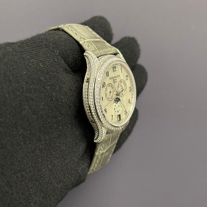 Patek Philippe Annual Calendar TIFFANY & CO. 38mm MOP Dial Watch Ref# 4948G-010 - Happy Jewelers Fine Jewelry Lifetime Warranty