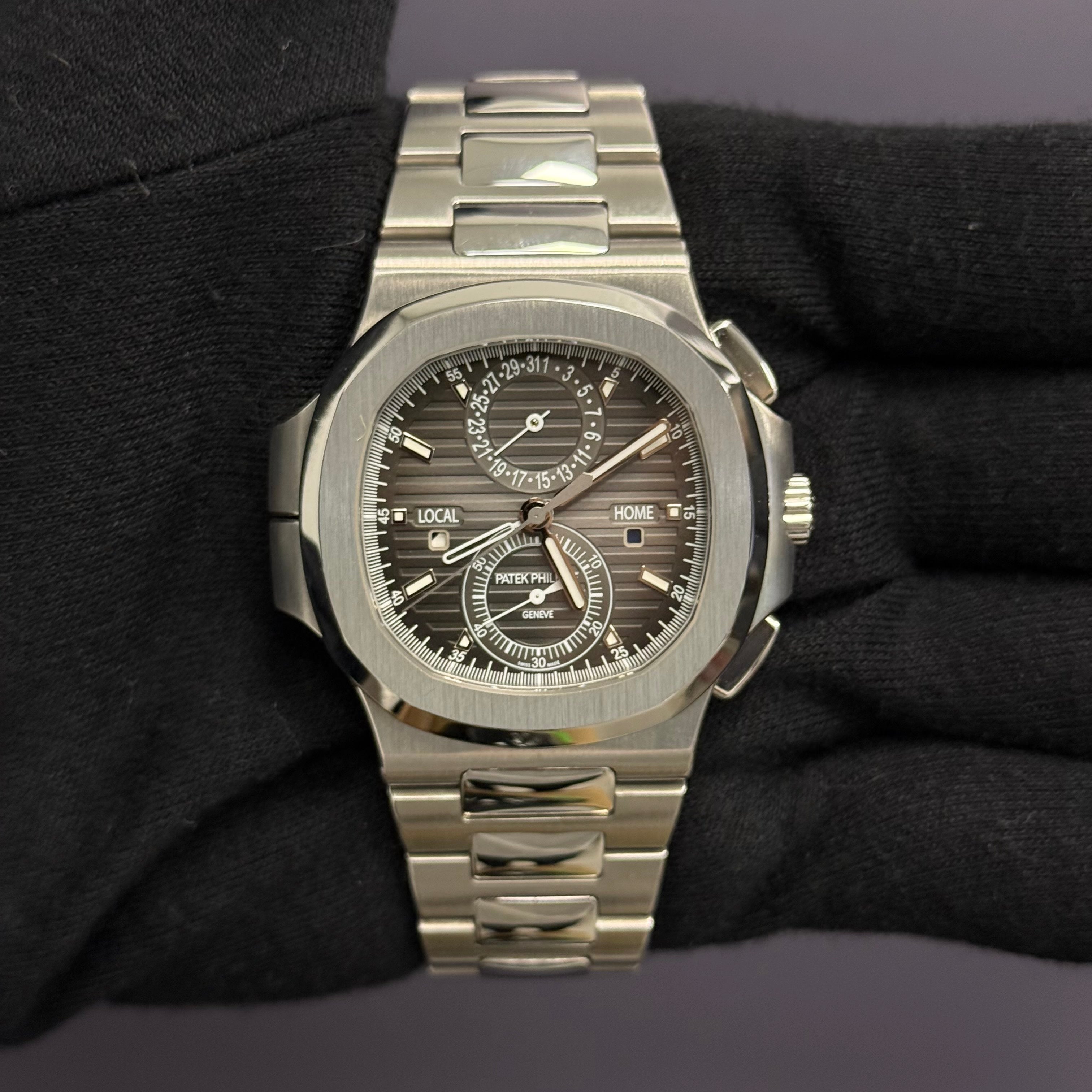 Patek Philippe Nautilus 40.5mm Grey Dial Watch Ref# 5990/1A-001 - Happy Jewelers Fine Jewelry Lifetime Warranty