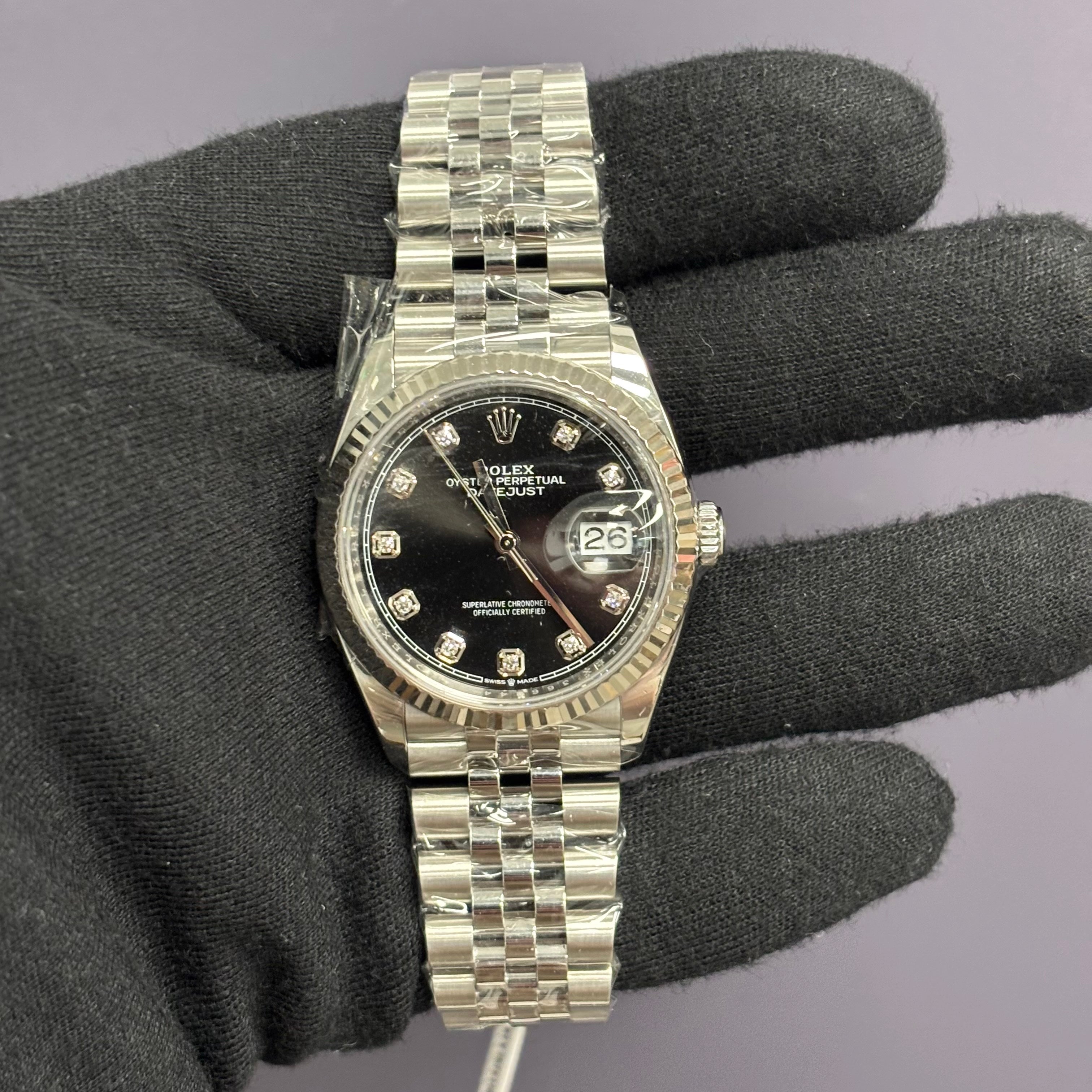 Rolex Datejust 36mm Black Dial Watch Ref# 126234 - Happy Jewelers Fine Jewelry Lifetime Warranty