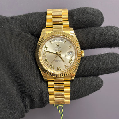 Rolex Day-Date 41mm Silver Dial Watch Ref# 218238 - Happy Jewelers Fine Jewelry Lifetime Warranty