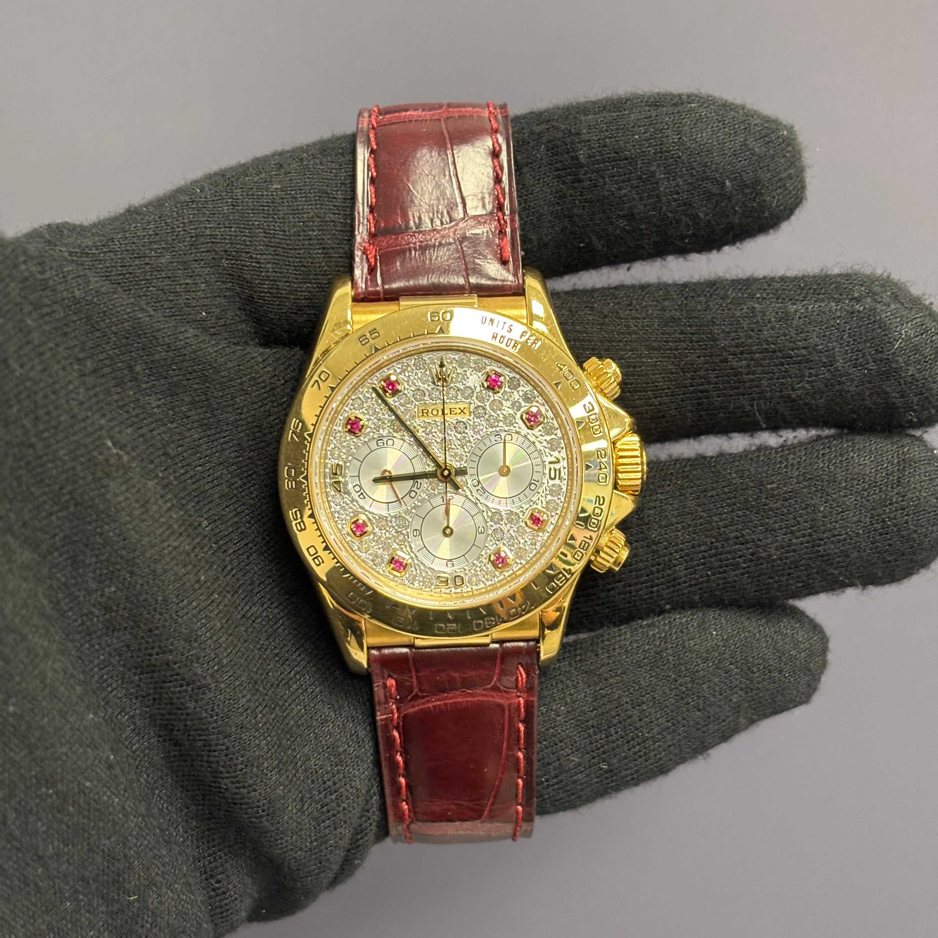 Rolex Daytona 40mm Pave Dial Watch Ref# 16518 - Happy Jewelers Fine Jewelry Lifetime Warranty