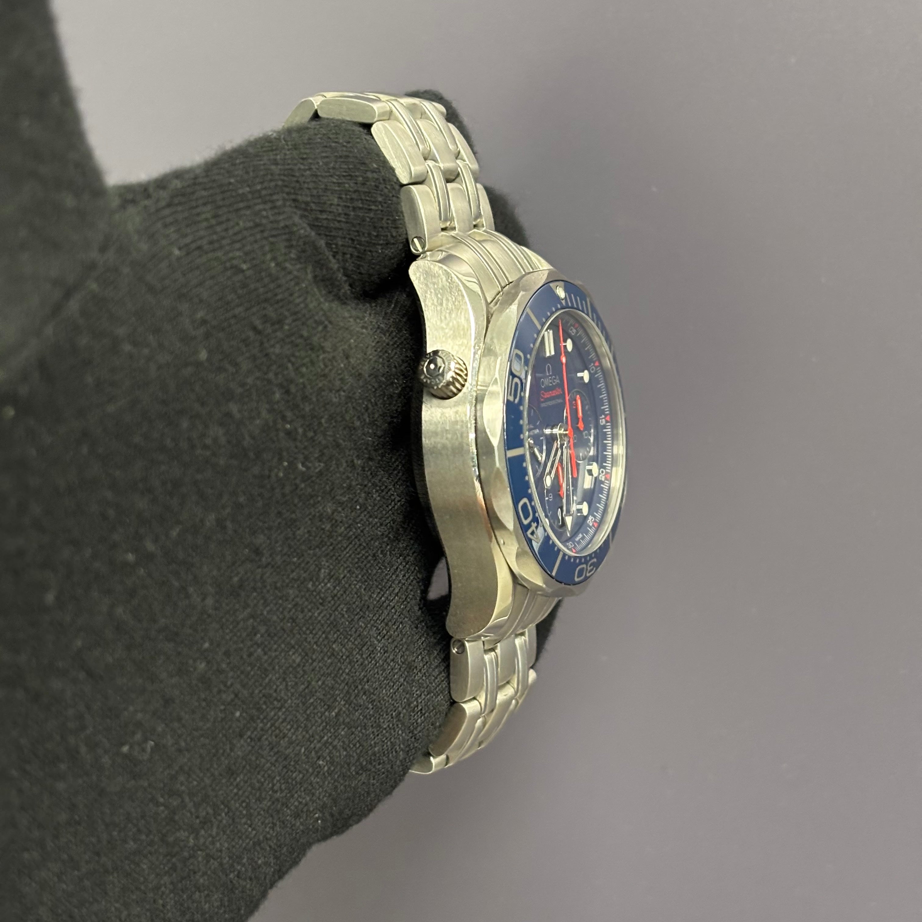 Omega Seamaster 44mm Blue Dial Watch Ref# 212.30.44.50.03.001 - Happy Jewelers Fine Jewelry Lifetime Warranty