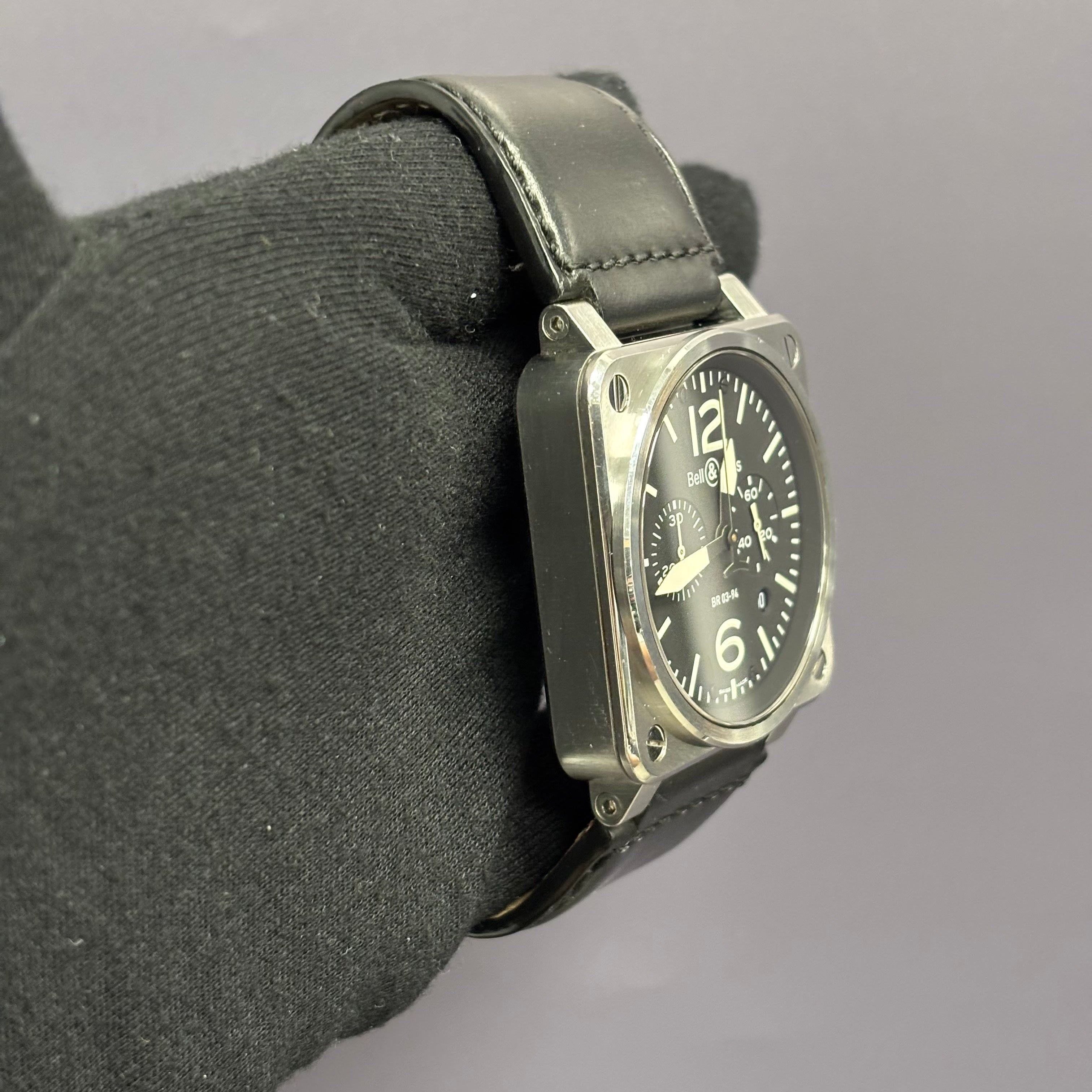 Bell & Ross BR03 42mm Black Dial Watch Ref# BR03-94-S - Happy Jewelers Fine Jewelry Lifetime Warranty