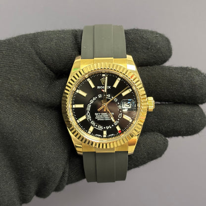 Rolex Sky-Dweller 42mm Black Dial Watch Ref# 326238 - Happy Jewelers Fine Jewelry Lifetime Warranty