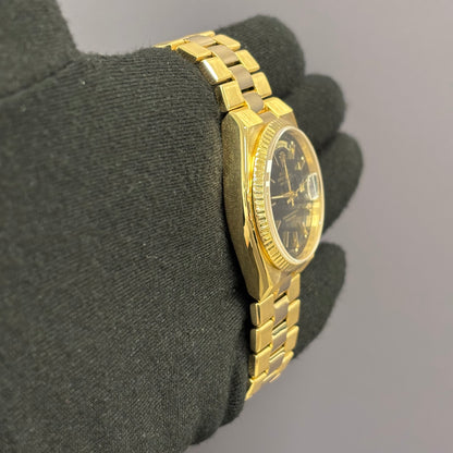 Rolex Day-Date 36mm Black Dial Watch Ref# 19018 - Happy Jewelers Fine Jewelry Lifetime Warranty