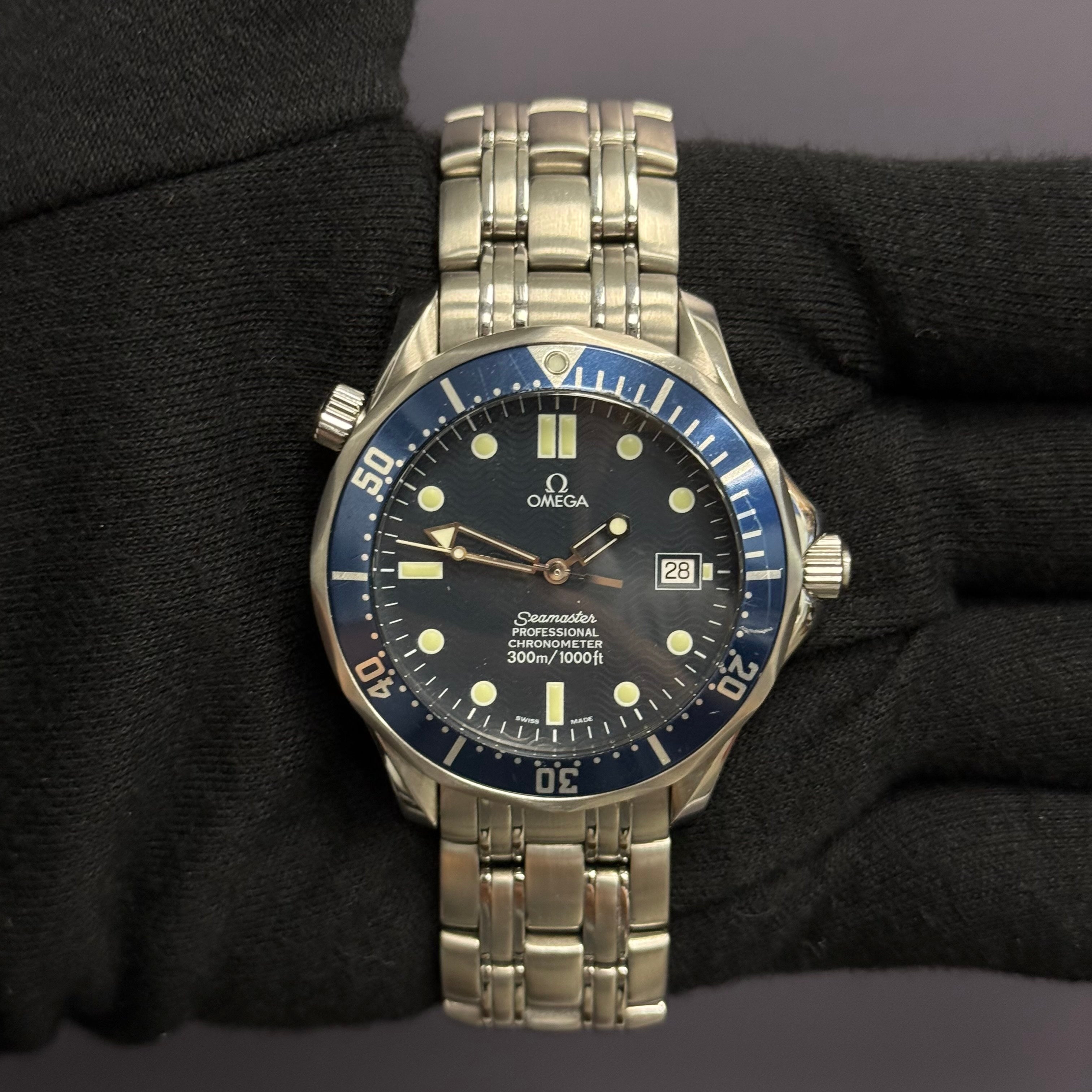 Omega Seamaster 41mm Blue Dial Watch Ref# 2531.80.00 - Happy Jewelers Fine Jewelry Lifetime Warranty