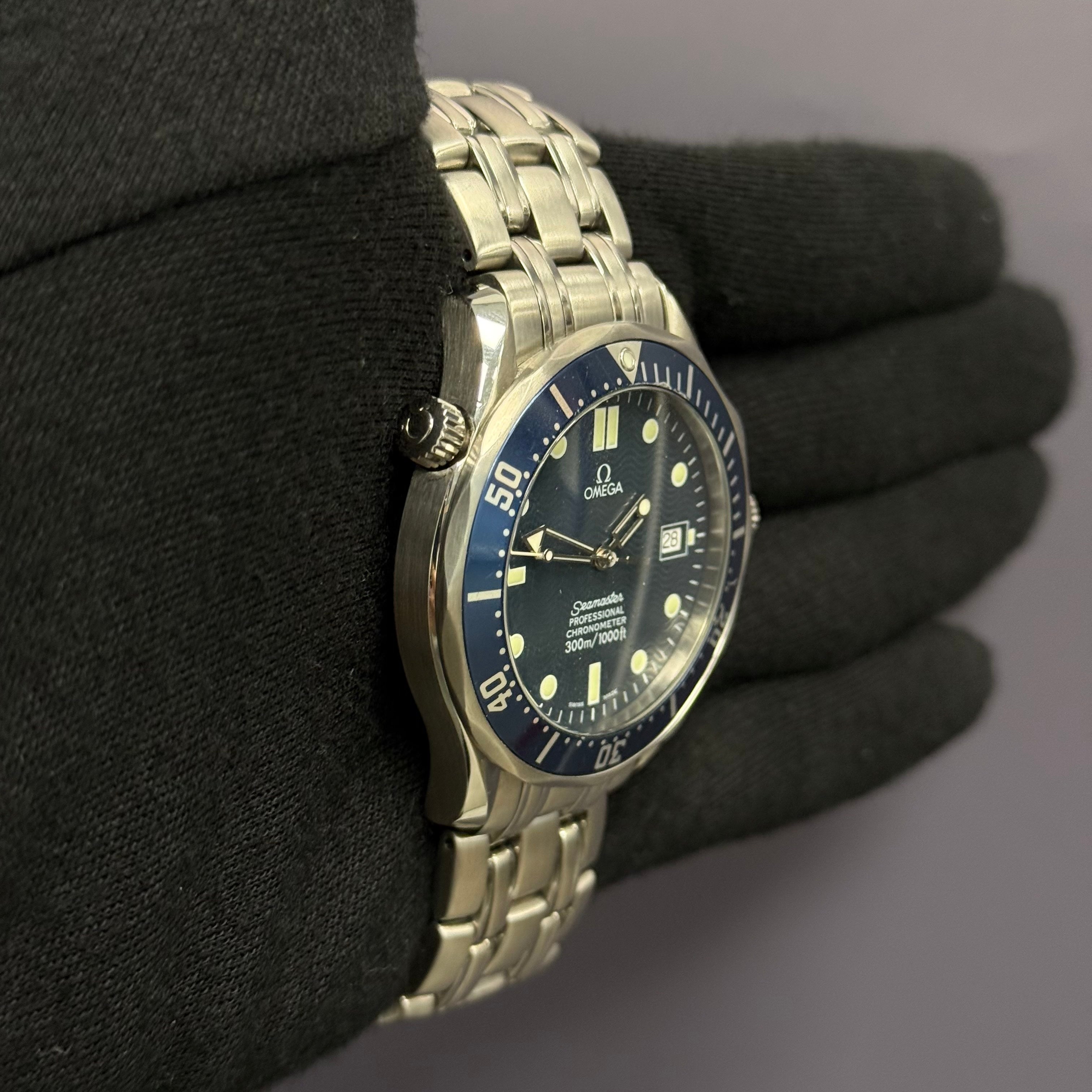 Omega Seamaster 41mm Blue Dial Watch Ref# 2531.80.00 - Happy Jewelers Fine Jewelry Lifetime Warranty