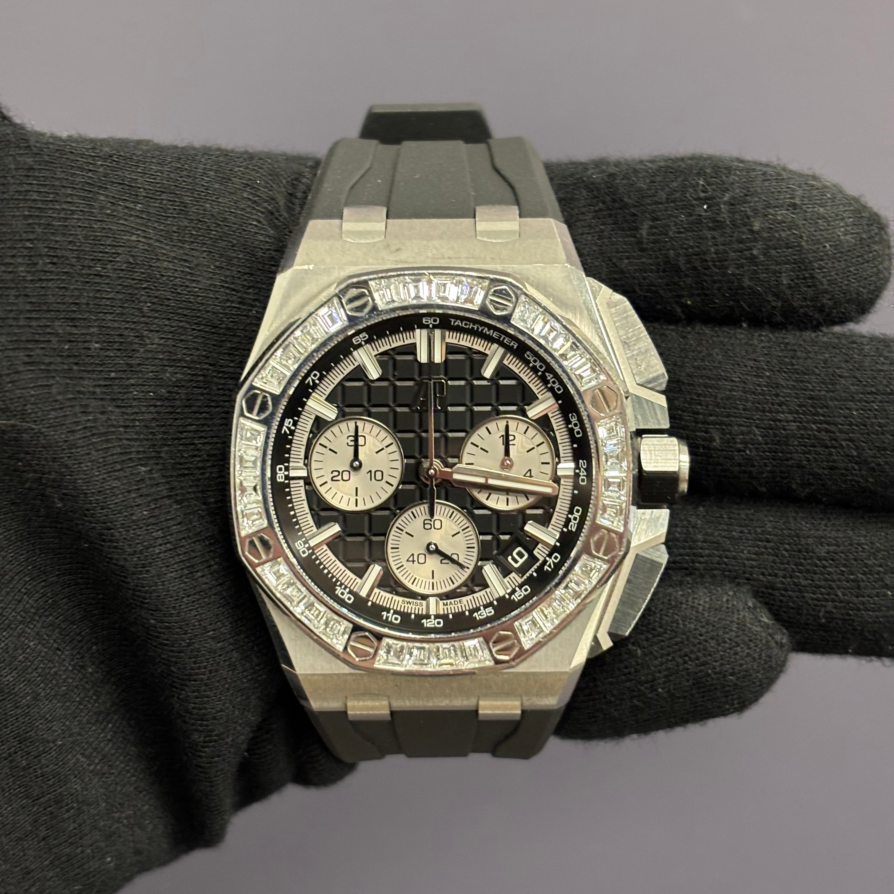 Audemars Piguet Royal Oak 43mm Black Dial Watch Ref# 26424BC.ZZ.D002CA.01 - Happy Jewelers Fine Jewelry Lifetime Warranty