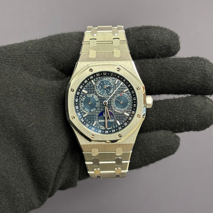 Audemars Piguet Royal Oak 41mm Blue Dial Watch Ref# 26574ST.OO.1220ST.03 - Happy Jewelers Fine Jewelry Lifetime Warranty
