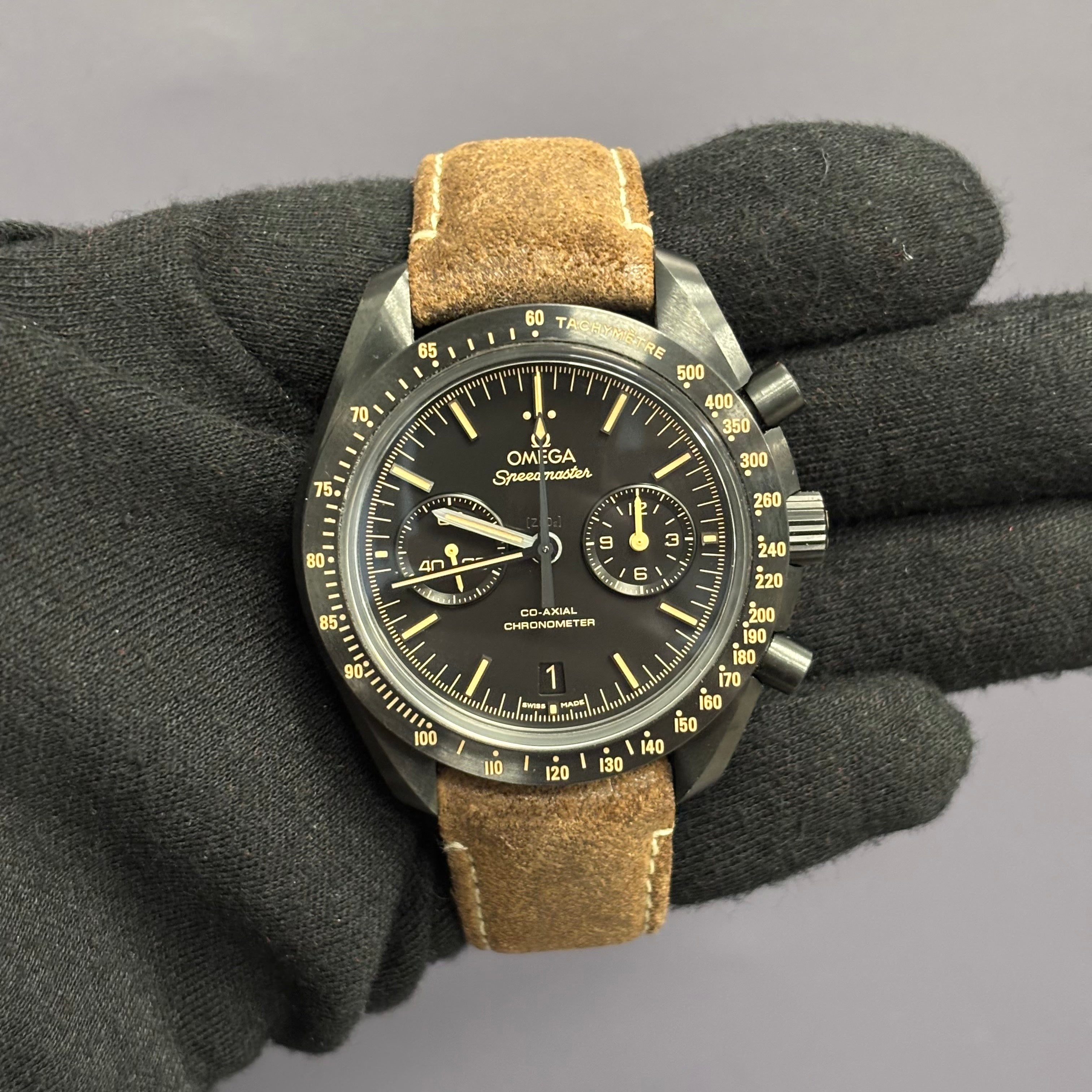 Omega Speedmaster 44.25mm Black Dial Watch Ref# 311.92.44.51.01.006 - Happy Jewelers Fine Jewelry Lifetime Warranty