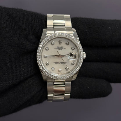 Rolex Oyster Perpetual 34mm MOP Dial Watch Ref# 115200 - Happy Jewelers Fine Jewelry Lifetime Warranty