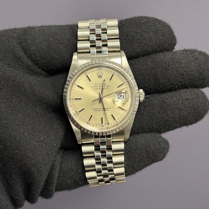 Rolex Datejust 36mm Silver Dial Watch Ref# 16220 - Happy Jewelers Fine Jewelry Lifetime Warranty