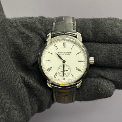 Ulysse Nardin Classico 40mm White Dial Watch Ref# 3203-136-2/E0-42 - Happy Jewelers Fine Jewelry Lifetime Warranty