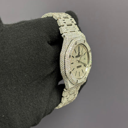 Audemars Piguet Royal Oak 41mm Pave Dial Watch Ref# 15400ST - Happy Jewelers Fine Jewelry Lifetime Warranty