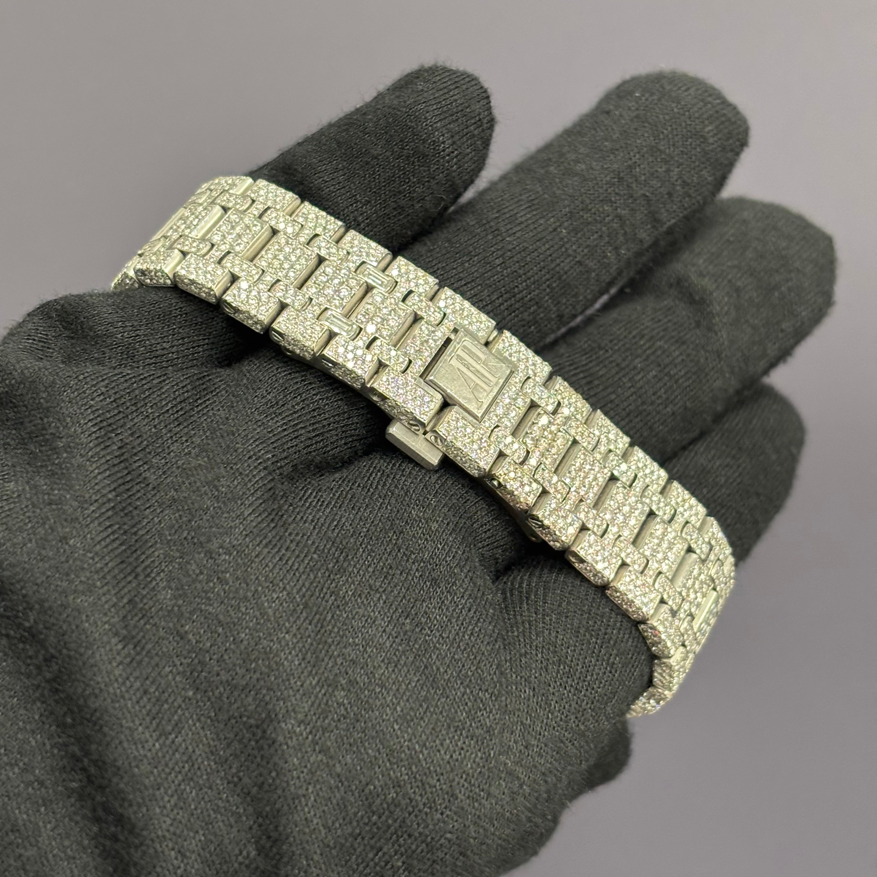 Audemars Piguet Royal Oak 41mm Pave Dial Watch Ref# 15400ST - Happy Jewelers Fine Jewelry Lifetime Warranty