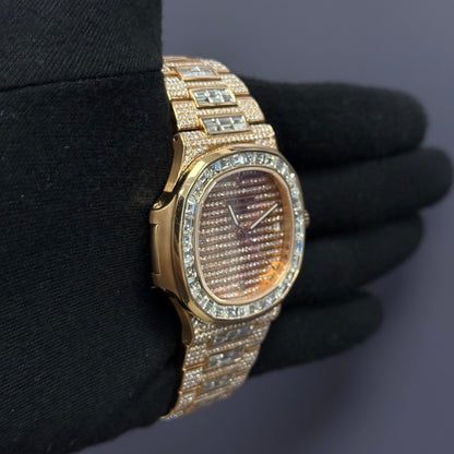 Patek Philippe Nautilus 40mm Pave Dial Watch Ref# 5711 - Happy Jewelers Fine Jewelry Lifetime Warranty