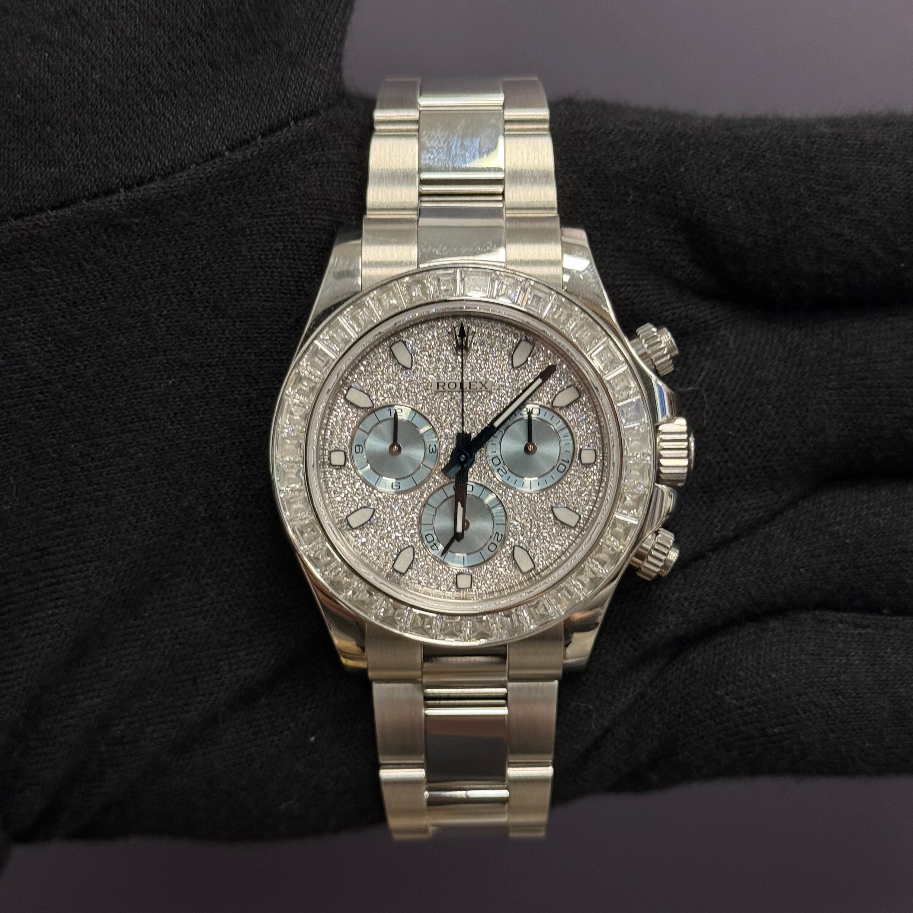 Rolex Daytona 40mm Pave Dial Watch Ref# 116576TBR - Happy Jewelers Fine Jewelry Lifetime Warranty