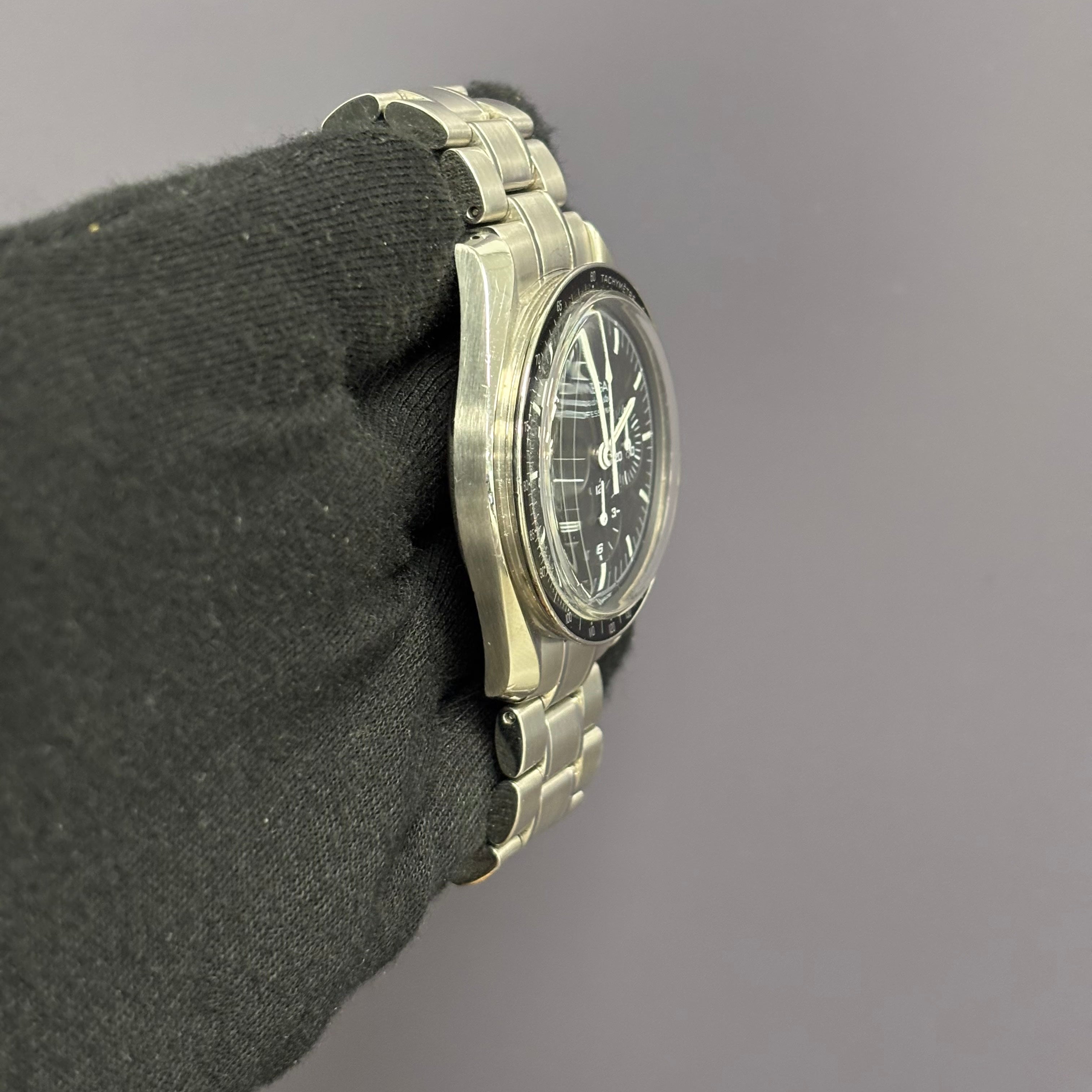 Omega Speedmaster 42mm Black Dial Watch Ref# 145.0022 - Happy Jewelers Fine Jewelry Lifetime Warranty