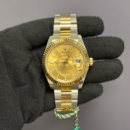 Rolex Sky-Dweller 42mm Champagne Dial Watch Ref# 326933 - Happy Jewelers Fine Jewelry Lifetime Warranty