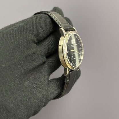 A. Lange & Sohne Saxonia 38.5mm Black Dial Watch Ref# 381.029 - Happy Jewelers Fine Jewelry Lifetime Warranty