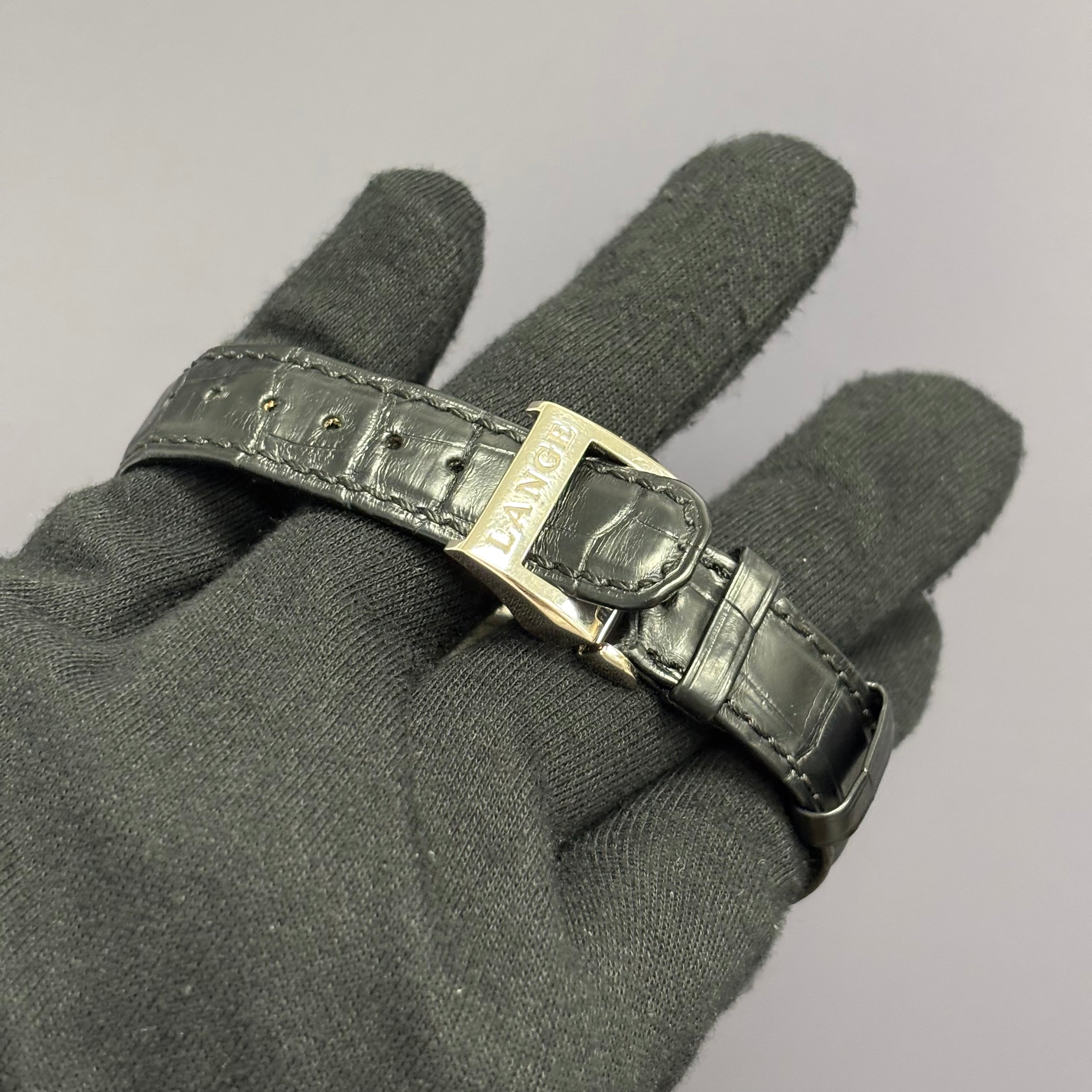 A. Lange & Sohne Saxonia 38.5mm Black Dial Watch Ref# 381.029 - Happy Jewelers Fine Jewelry Lifetime Warranty