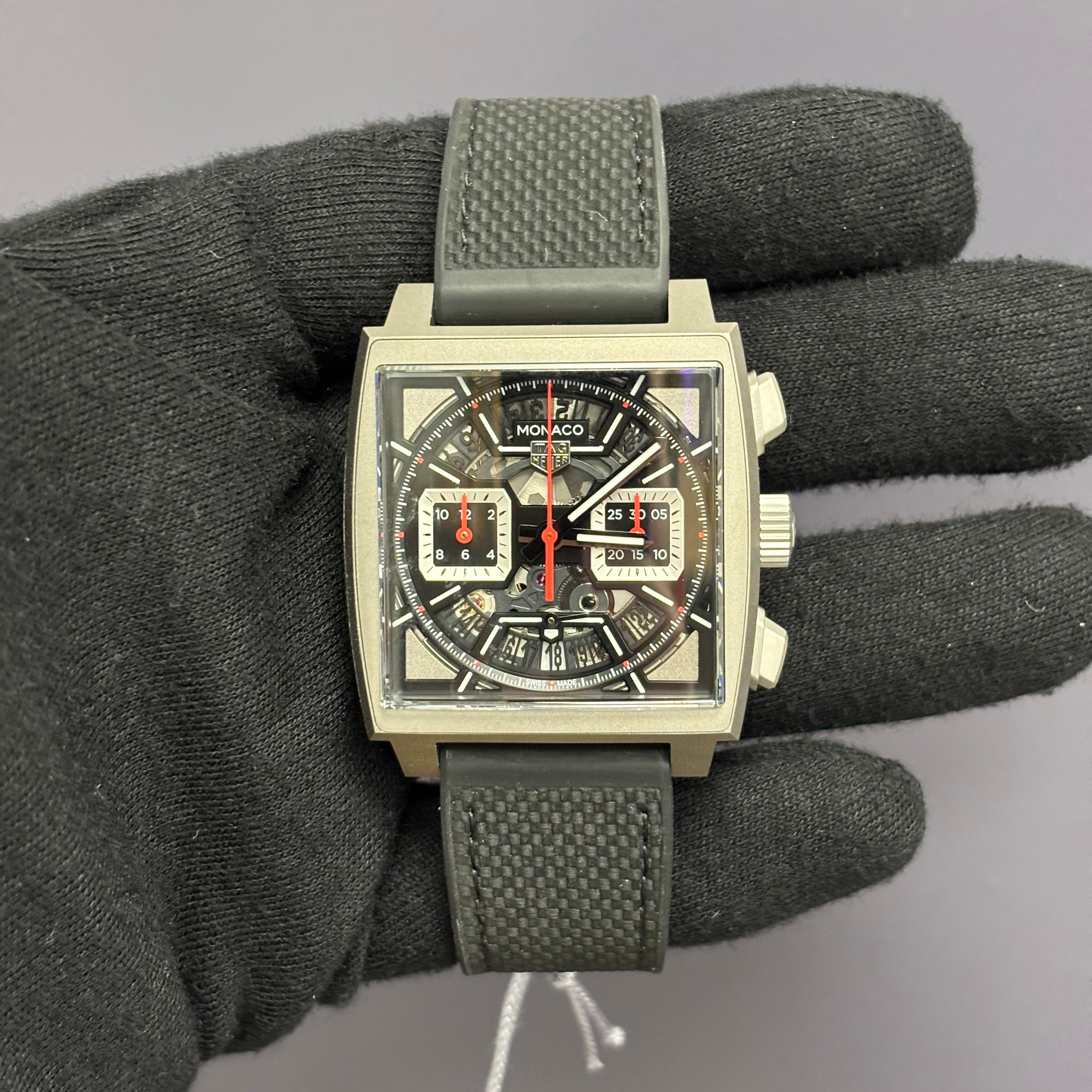Tag Heuer Monaco 39mm Openwork Dial Watch Ref# CBL2183 - Happy Jewelers Fine Jewelry Lifetime Warranty
