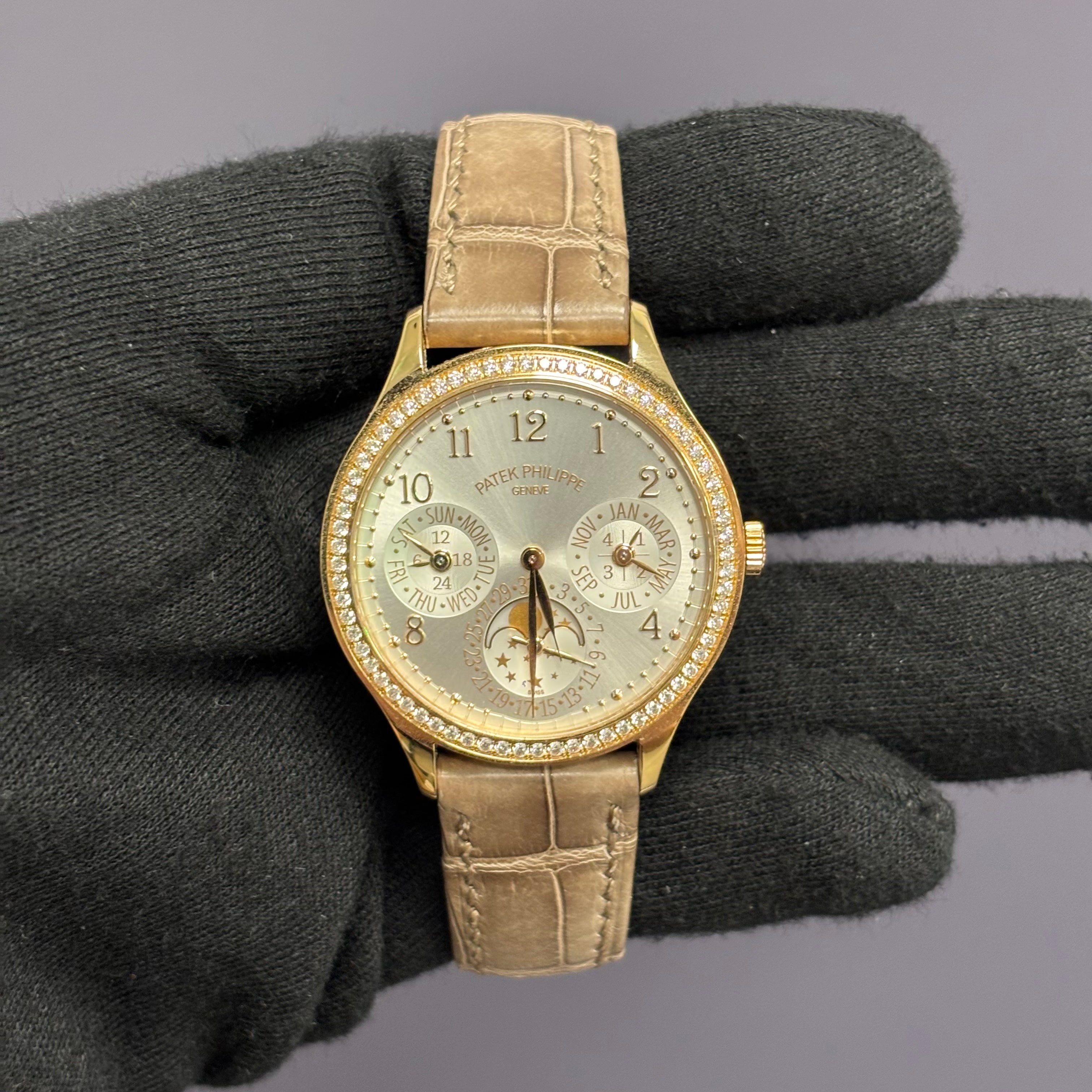 Patek Philippe Perpetual Calendar 35mm Silver Dial Watch Ref# 7140R-001 - Happy Jewelers Fine Jewelry Lifetime Warranty