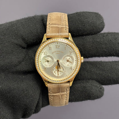 Patek Philippe Perpetual Calendar 35mm Silver Dial Watch Ref# 7140R-001 - Happy Jewelers Fine Jewelry Lifetime Warranty