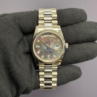 Rolex Day-Date 36mm MOP Dial Watch Ref# 118239 - Happy Jewelers Fine Jewelry Lifetime Warranty