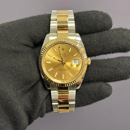 Rolex Datejust 41mm Champagne Dial Watch Ref# 126333 - Happy Jewelers Fine Jewelry Lifetime Warranty