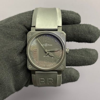 Bell & Ross BR03 42mm Black Dial Watch Ref# BR03-92 - Happy Jewelers Fine Jewelry Lifetime Warranty