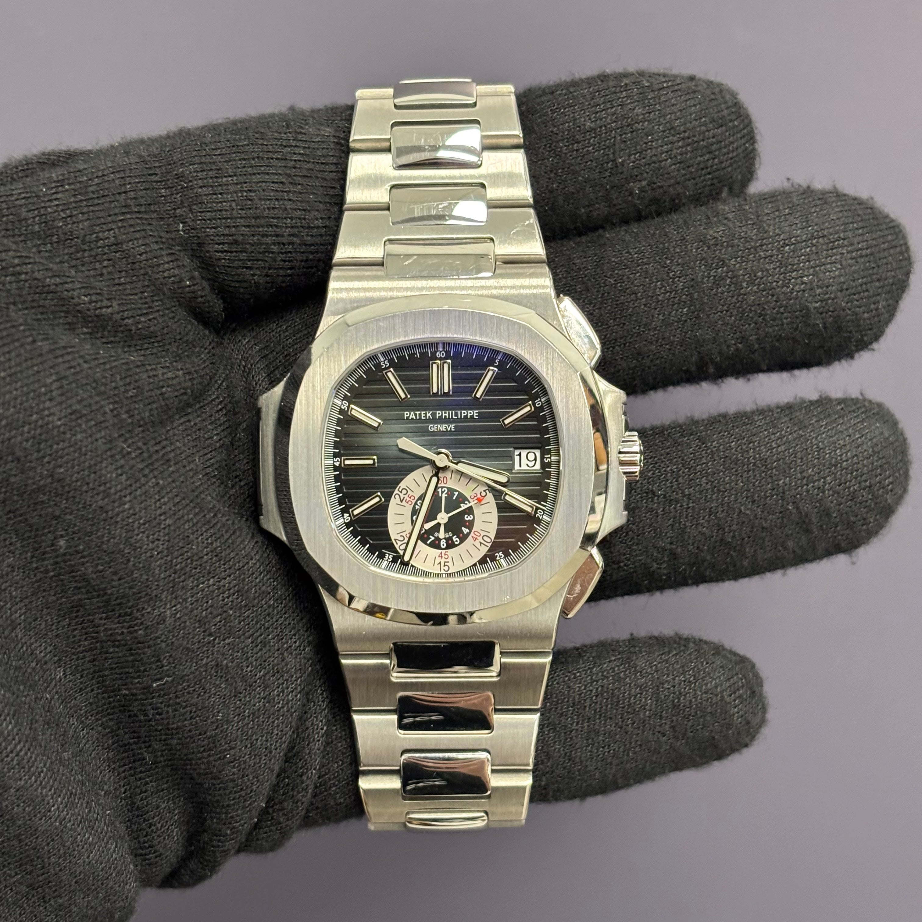 Patek Philippe Nautilus 40.5mm Blue Dial Watch Ref# 59801A-001 - Happy Jewelers Fine Jewelry Lifetime Warranty