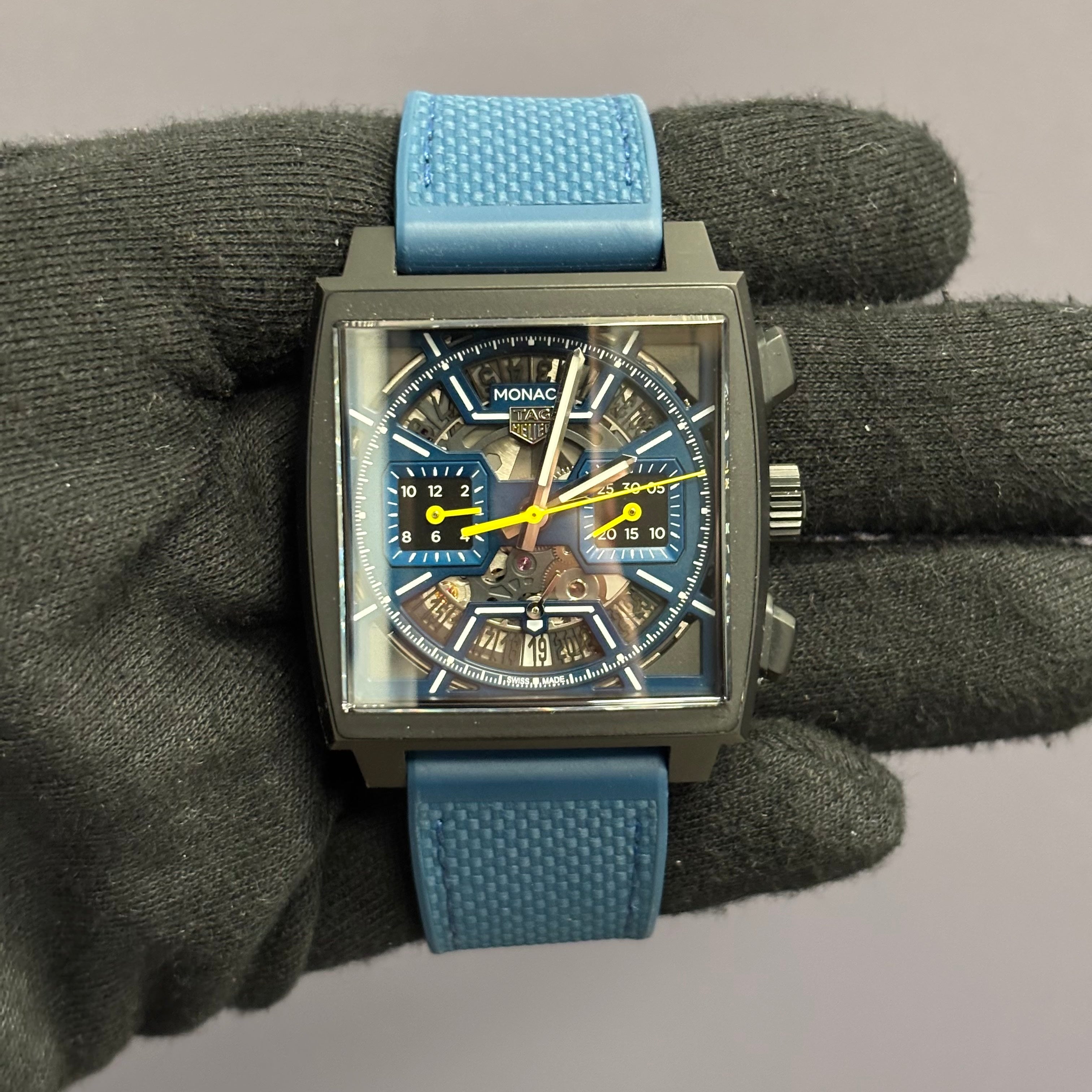 Tag Heuer Monaco 39mm Openwork Dial Watch Ref# CBL2188 - Happy Jewelers Fine Jewelry Lifetime Warranty