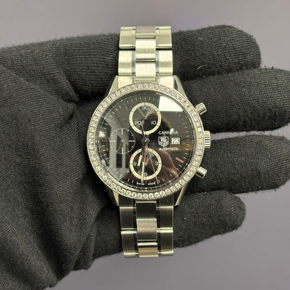 Tag Heuer Carrera 41mm Black Dial Watch Ref# CV201J - Happy Jewelers Fine Jewelry Lifetime Warranty